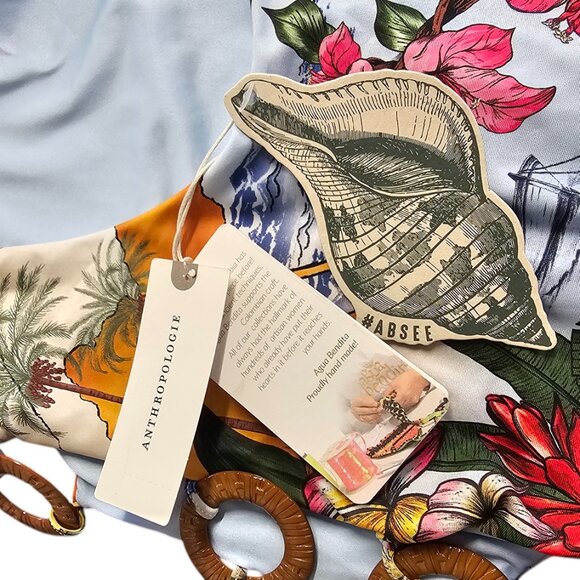 Agua Bendita Tribeca Ventura One-Piece Swimsuit, Scoop Back, Floral, Size Large - Picture 8 of 10